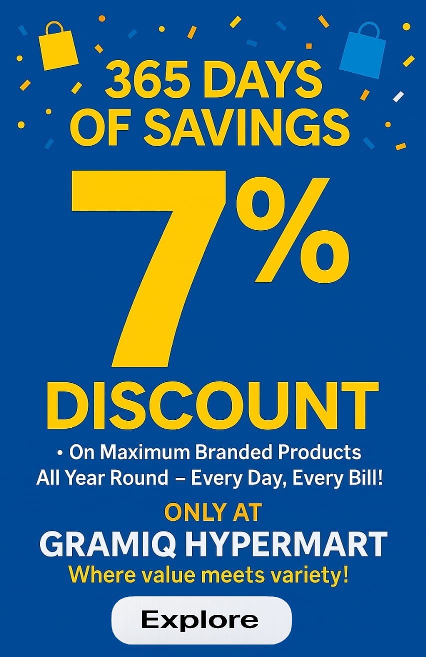 365 Days of Savings – 7% Discount